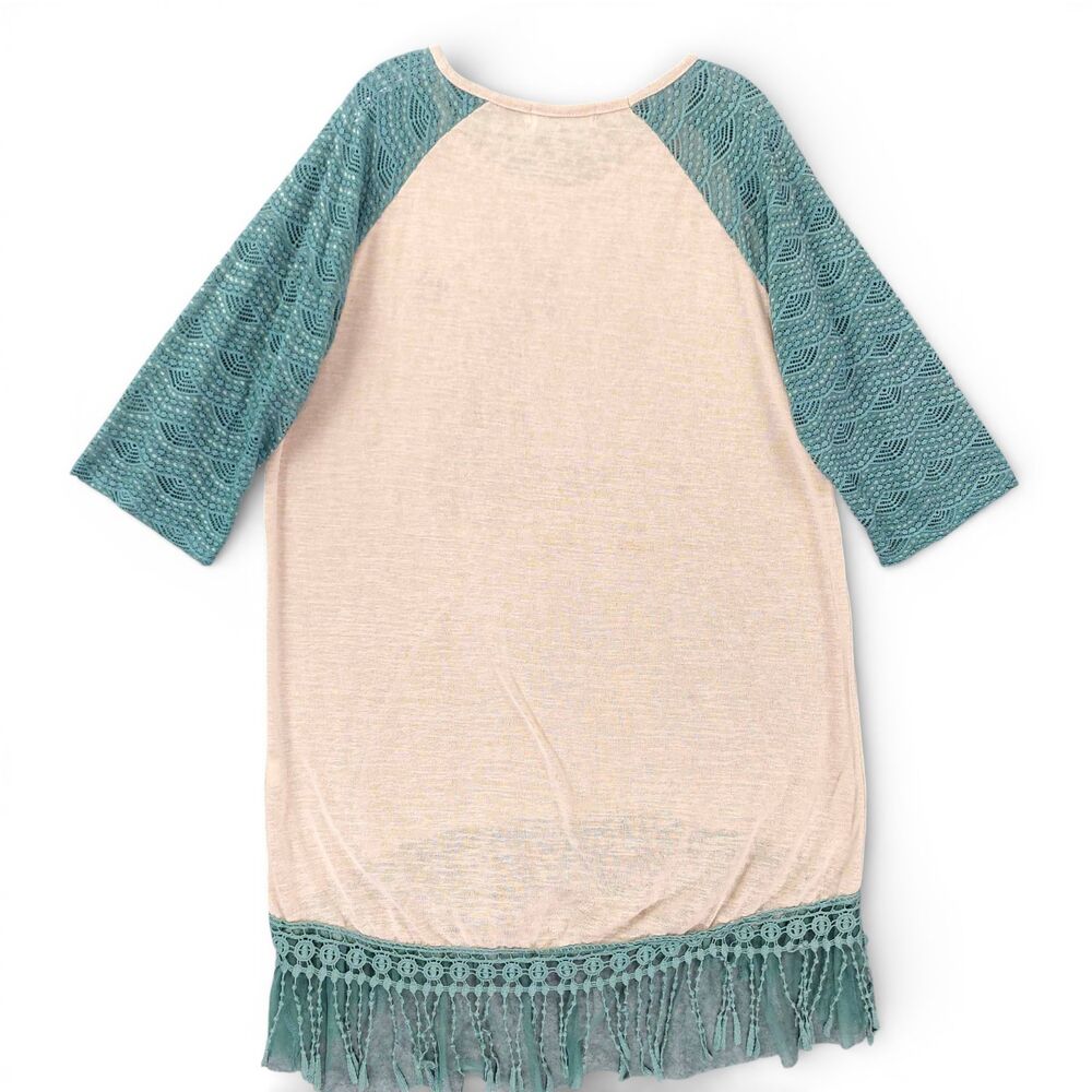 Southern Grace 2XL Life Is Better In Boots Tunic Top Lace Fringe Western Boho - Picture 3 of 9